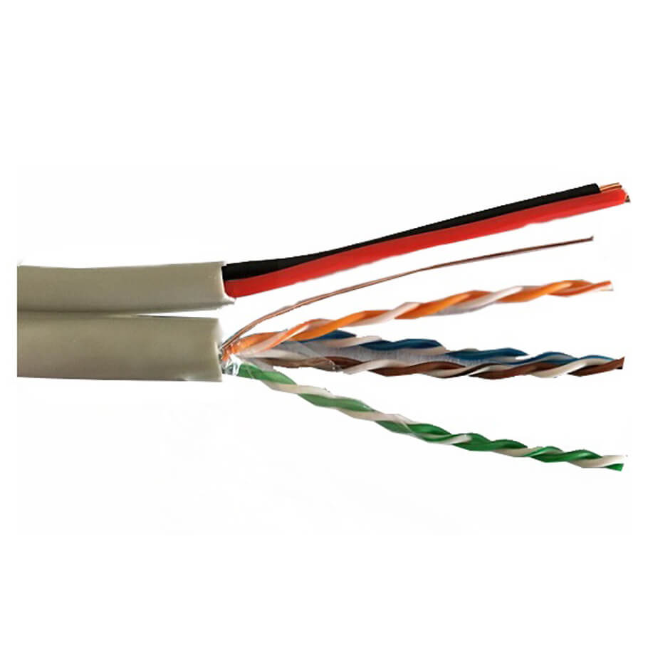 Cáp LAN liền nguồn CAT5e UTP + 2VCm0.5 VCOM L524008